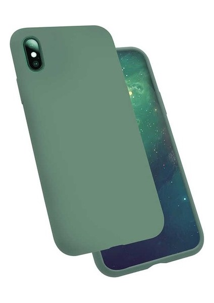 Apple iPhone Xs x Kılıf Iç Kadife Tam Koruma Silikon Lansman