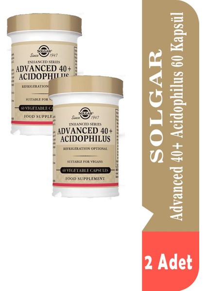 Advanced 40+ Acidophilus 60 Kapsül 2 Adet