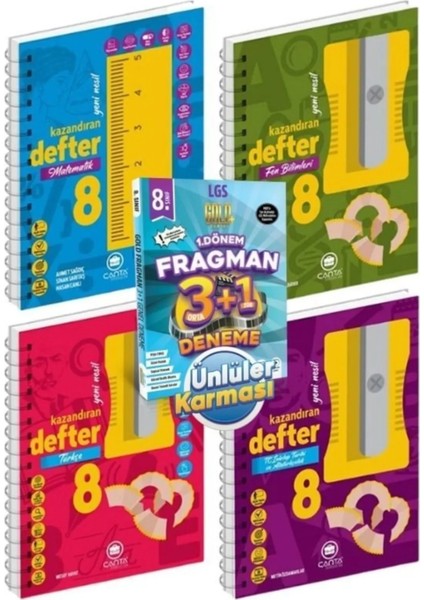 Çanta Yayınları 8. Sınıf Kazandıran Defter Matematik Fen Türkçe Sosyal + ÜnLü ler Karması Karması Fragman Deneme