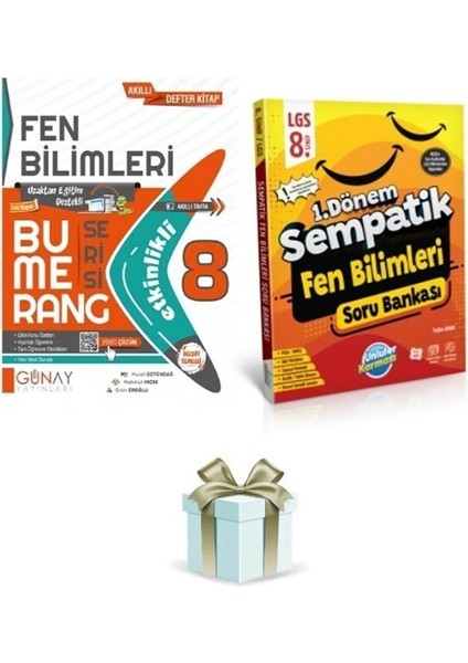 Bumerang 8. Sınıf Etkinlikli Fen Bilimleri + LGS Sempatik Fen Bilimeri Soru Bankası 1. Dönem