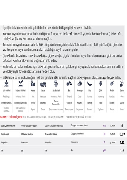 Cupper Up Bakırlı Gübre Çözeltisi