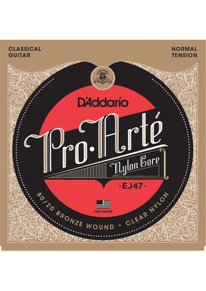 EJ47 80/20 Bronze Nylon Normal Tension Takım Tel Klasik Gitar Teli