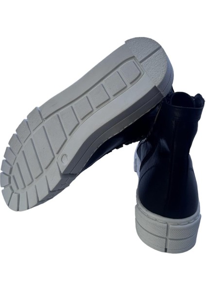 Hakiki Siyah Deri Kadın Yarım Bot fırsatları