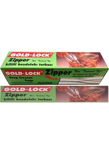 Gold-Lock Buzdolabı Poşeti 12 Adet Kilitli 25X19 cm