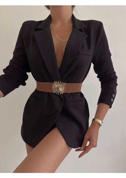 Kadın Siyah Elastik Tekstil Bel Kemeri – Şık Geçme Tokalı ve Günlük Kullanıma Uygun Rahat Tasarım modelleri