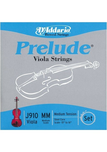 J910 mm Prelude Medium Tension Takım Tel Viyola Teli