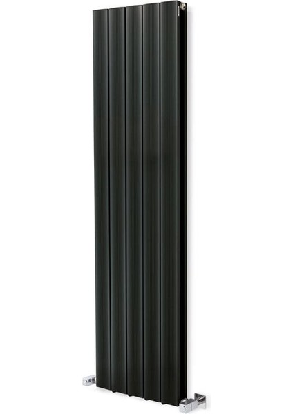 1200 x 395 mm Amber Dikey Antrasit Alüminyum Radyatör Standart Bağlantı