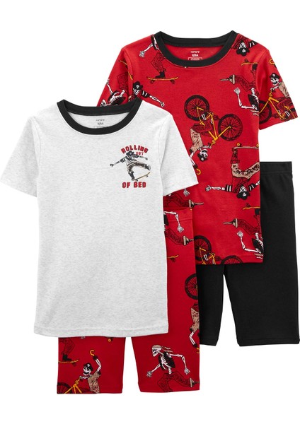 Erkek Çocuk Pijama Set 4'lü Paket