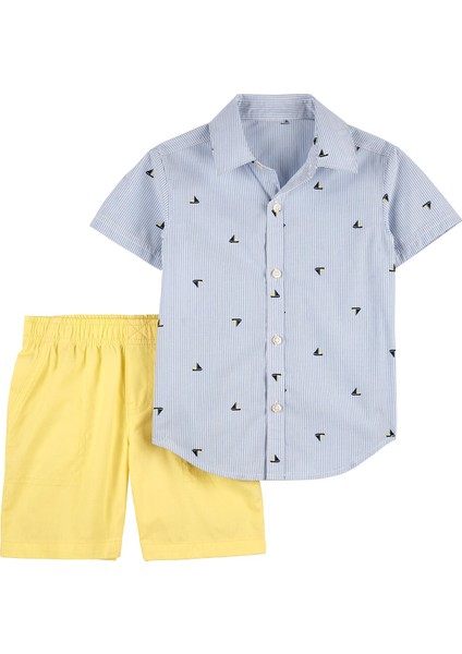 Erkek Bebek 2'li Şortlu Set Çok Renkli