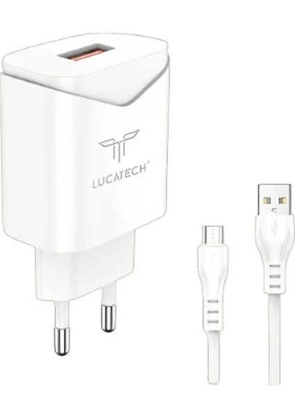 Lucatech LC-101 12W 2.1A Şarj Seti Lucatech LC-101 Mikro Set Şarj