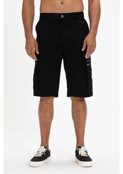 Rope Sweatshorts Siyah Erkek Şort