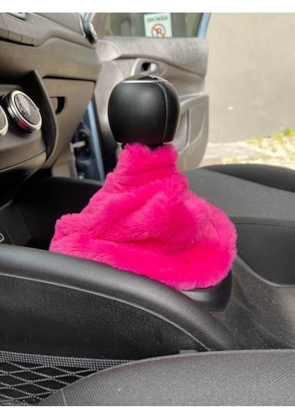 Yumuşak Peluş Vites Körüğü Vites Süsü Fuşya Pembe fiyatları