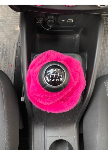 Yumuşak Peluş Vites Körüğü Vites Süsü Fuşya Pembe fırsatları