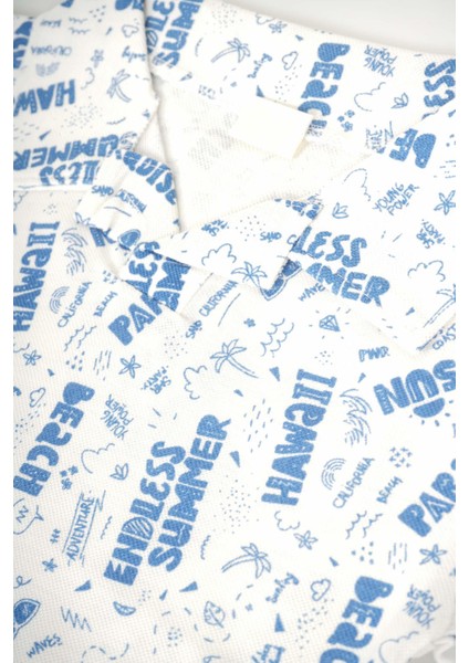 Erkek Bebek Yaka Modelli Desenli Pamuk Şortlu Takım fiyatları