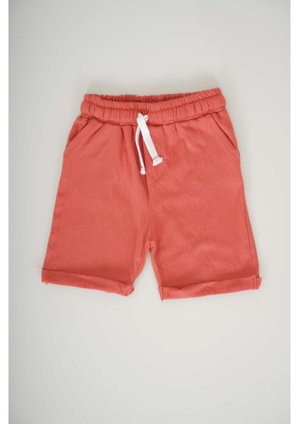 Erkek Bebek Cep Modelli ve Düğmeli Pamuk Şortlu Takım indirimleri