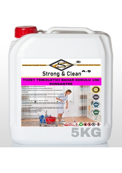 Yüzey Temizleyici Konsantre 1/60 Bahar Kokusu 5kg