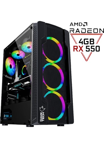 RX04 Ryzen 5 5500 32GB Ddr4 256GB SSD RX550 4gb Masaüstü Oyuncu Bilgisayar