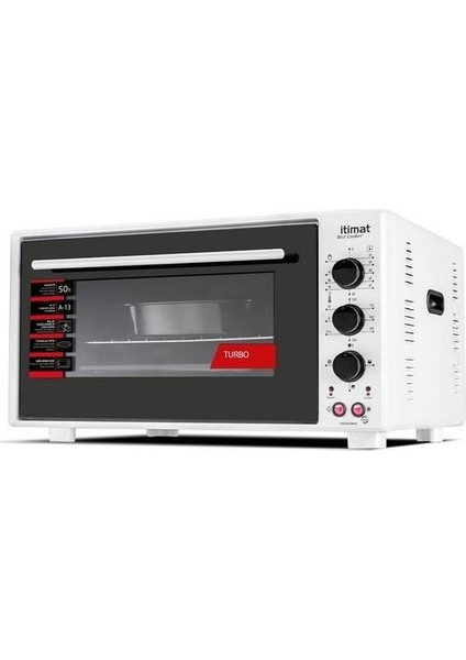 Itimat 8020 50LT Elektrikli Timerlı Termostatlı Fanlı Çift Camlı K.fırın