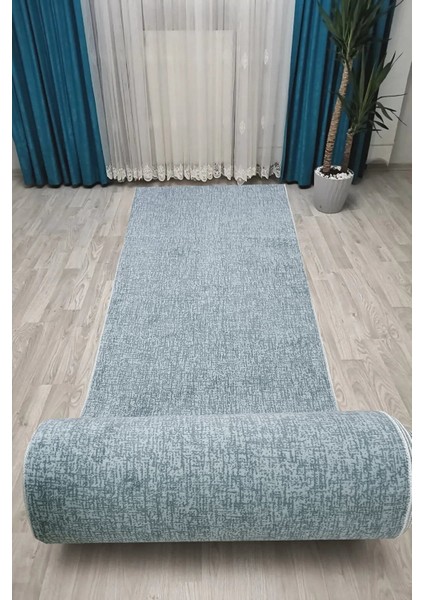 Düz Gri Kaymaz Taban Yıkanabilir Kesme Yolluk Halı modelleri