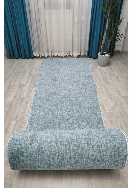 Düz Gri Kaymaz Taban Yıkanabilir Kesme Yolluk Halı modelleri