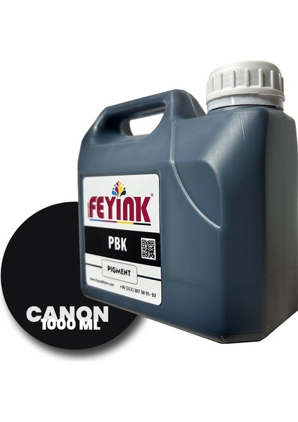 Feyink® Canon Lucia Pro Serisi Plotter Pigment Kartuş Dolum Mürekkebi PFI-1300 PFI-1700 Pbk (Photo Black) -1000ML-