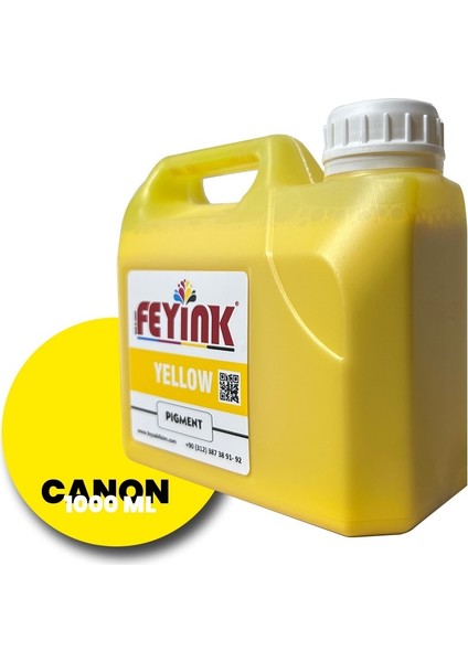 Feyink® Canon Lucia Pro Serisi Plotter Pigment Kartuş Dolum Mürekkebi PFI-1300 PFI-1700 Y (Yellow) -1000ML-