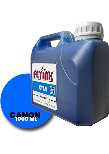 Feyink® Canon Lucia Pro Serisi Plotter Pigment Kartuş Dolum Mürekkebi PFI-1300 PFI-1700 C (Cyan) -1000ML-