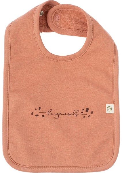 Organik Pamuk Sıvı Geçirmez Mama Önlüğü Pembe Be Yourself