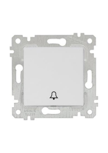 Mek+Tuş Zil Anahtarı Rita Natural - Beyaz (Çerçeve Dahil Değildir)