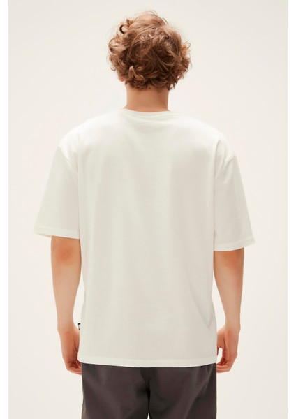 Taped T-Shirt Beyaz Baskılı Erkek Tişört fırsatları