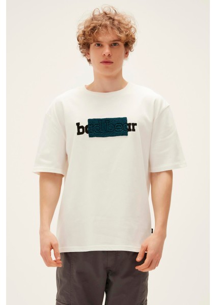 Taped T-Shirt Beyaz Baskılı Erkek Tişört indirimleri
