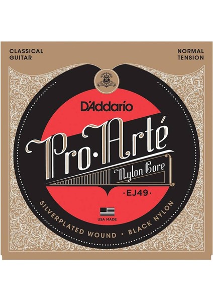 EJ49 Siyah Nylon Normal Tension Takım Tel Klasik Gitar Teli