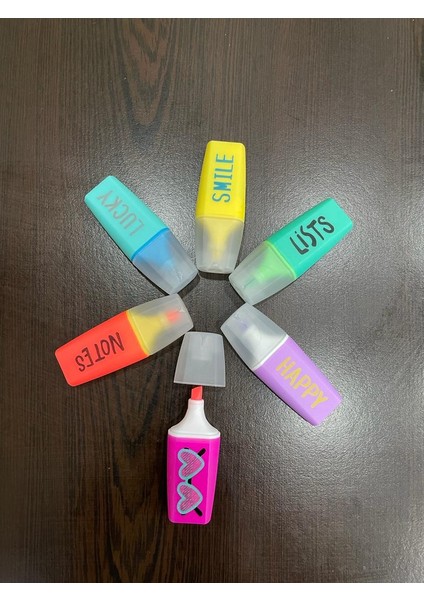 Pastel 6 Renk Yazılı 36'lı Kavanozda Fosforlu Kalem