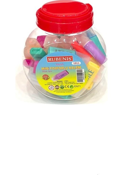 Pastel 6 Renk Yazılı 36'lı Kavanozda Fosforlu Kalem fiyatları