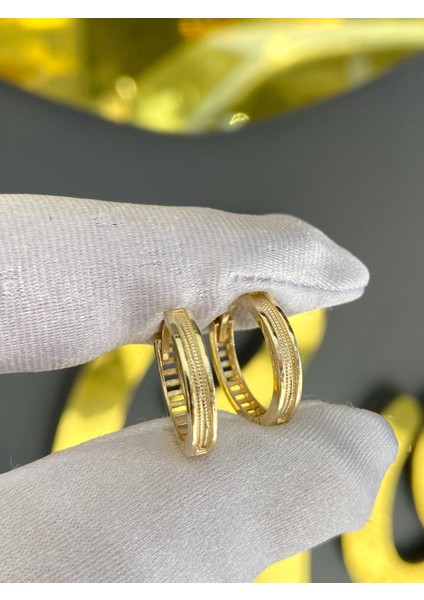 Düz Halka Taşsız Gizli Kilit Altın Küpe fiyatları