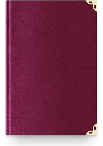 Orta Boy Kadife Kur'an-I Kerim (Mürdüm Mor, Nakışlı, Yaldızlı)