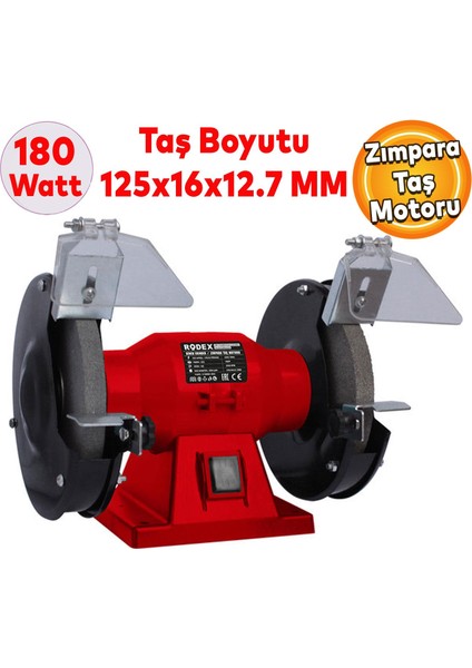 Rodex RDX4121A Taş Motoru Bıçak Bileme Makinesi 125 mm 180W