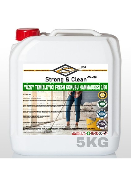 Yüzey Temizleyici Konsantre 1/60 Fresh Kokusu 5kg