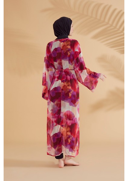 Batik Desenli Fuşya Kimono Kaftan P2341 fırsatları