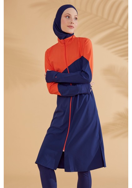 H2O Yüzücü Serisi Lacivert Tesettür Mayo M2316 modelleri