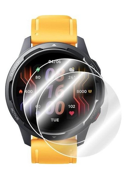 ECR MOBILE Xiaomi Watch S1 Active ile Uyumlu 9h Nano Ekran Koruyucu(2 Adet)