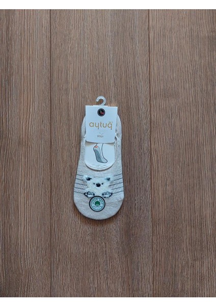 Yaz Sezonu 4 Çift Pamuk Bayan Koala Desenli ( Siyah-Lacivert-Pembe-Bej ) Babet Çorap - 31335 indirimleri