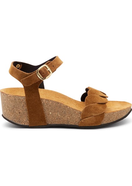 Kadın Sandalet 59D3 Frau Suede-S Leather Sigaro