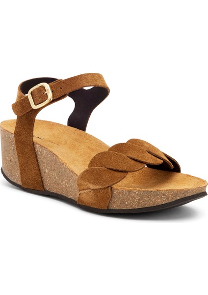 Kadın Sandalet 59D3 Frau Suede-S Leather Sigaro