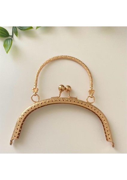 Çanta ve Cüzdan Klipsi Saplı Altın Renk 16 cm
