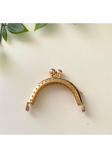Çanta ve Cüzdan Klipsi Altın Renk Oval Model 6,5 cm