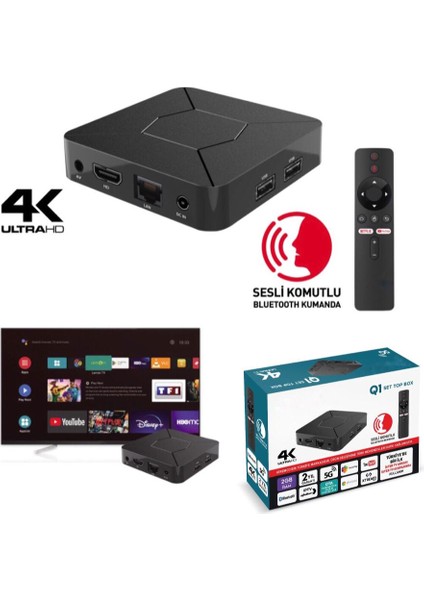 4K Android TV - 5g Android TV Stick / Media Player & Chromecast 4K - Google Asistan