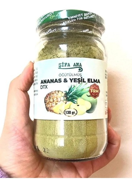 Öğütülmüş Ananas Elma Bitkisel Karışım Toz