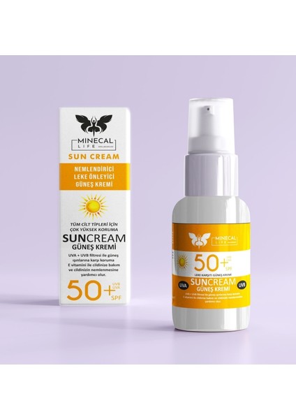Spf 50+ Güneş Kremi 50ML Leke Önleyici