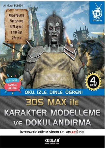 Enine Boyuna Eğitim 3D Studıo Max İle Karakter Modelleme Renkli